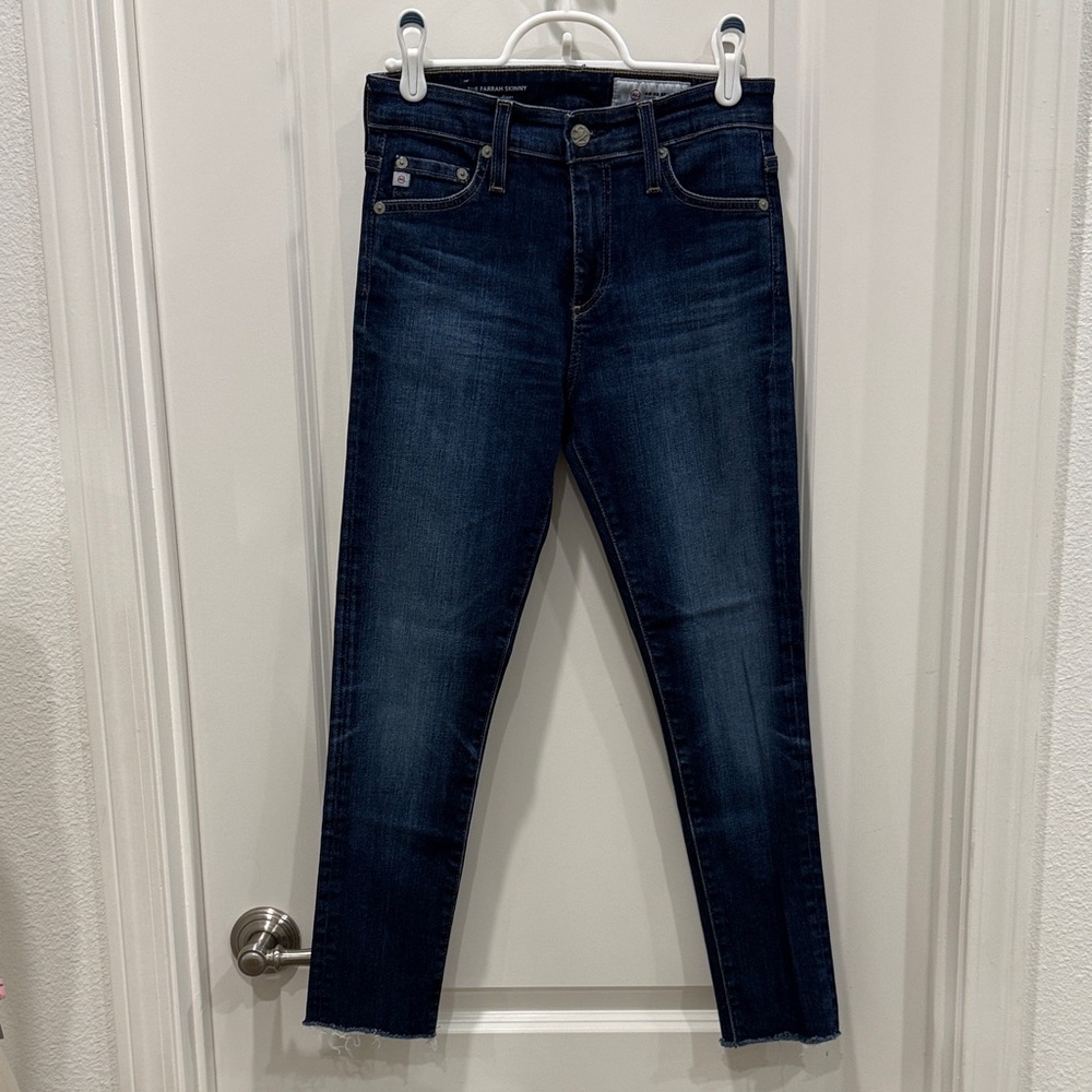 Ag Adriano Goldschmied Dark Indigo Skinny Jeans - Cropped